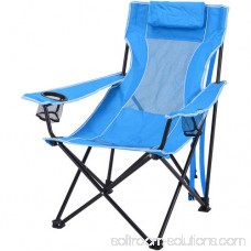 Ozark Trail Oversized Mesh Lounge Camping Chair with Cup Holders 553349217